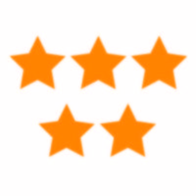 five star rating graphic